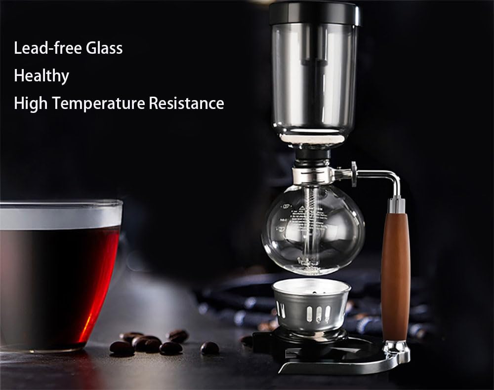 Peoxo vacuum brewer glass design highlights versatility for coffee, tea, and cold brew.