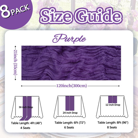 pepmily purple table runner fabric shows soft texture and rustic sheen for baby showers