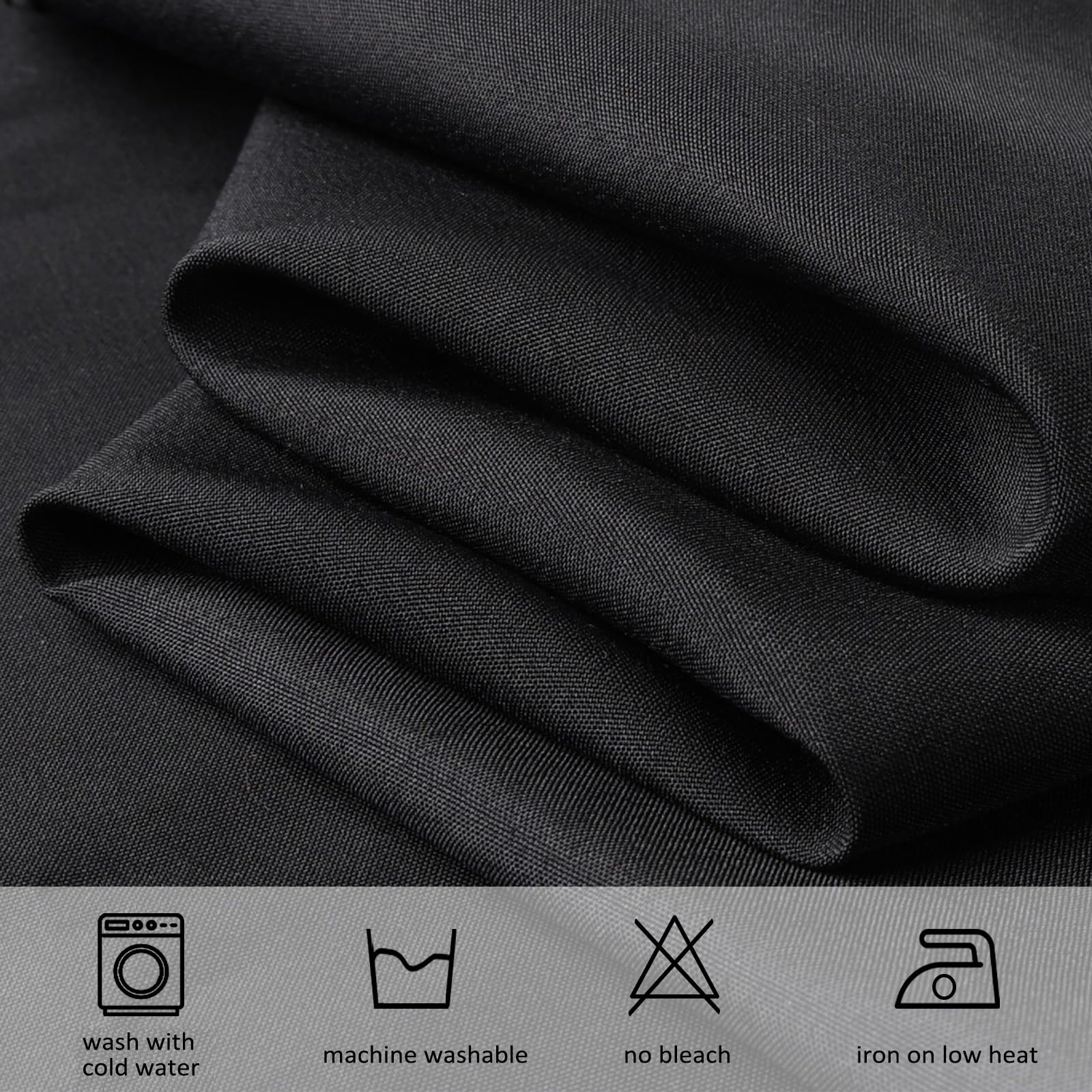 pepmily reusable black tablecloths simplify cleanup after events and gatherings.