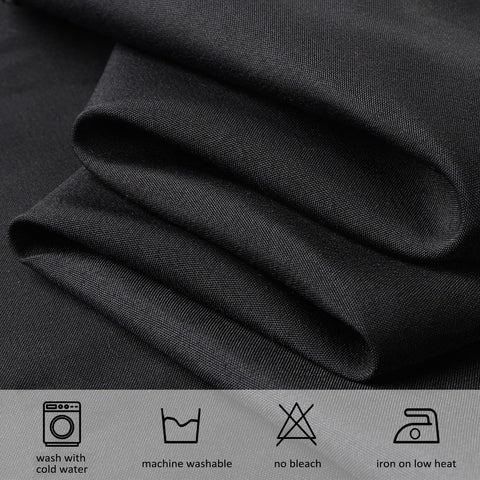 pepmily reusable black tablecloths simplify cleanup after events and gatherings.