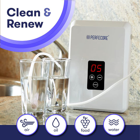 Perfecore ozonator timer display for precise cleaning cycles