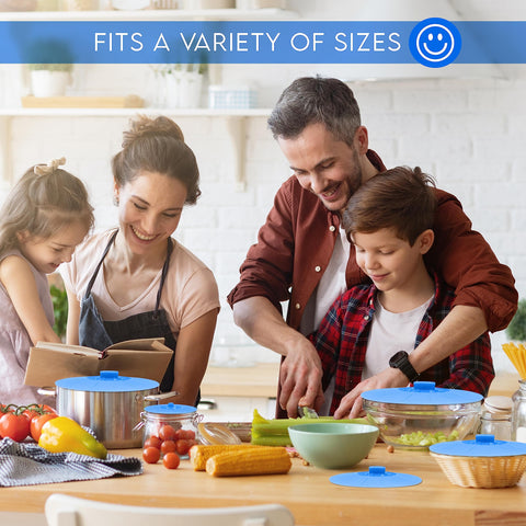 Perfect and Simple heat-tolerant blue lids tolerate up to 450F for versatile use.