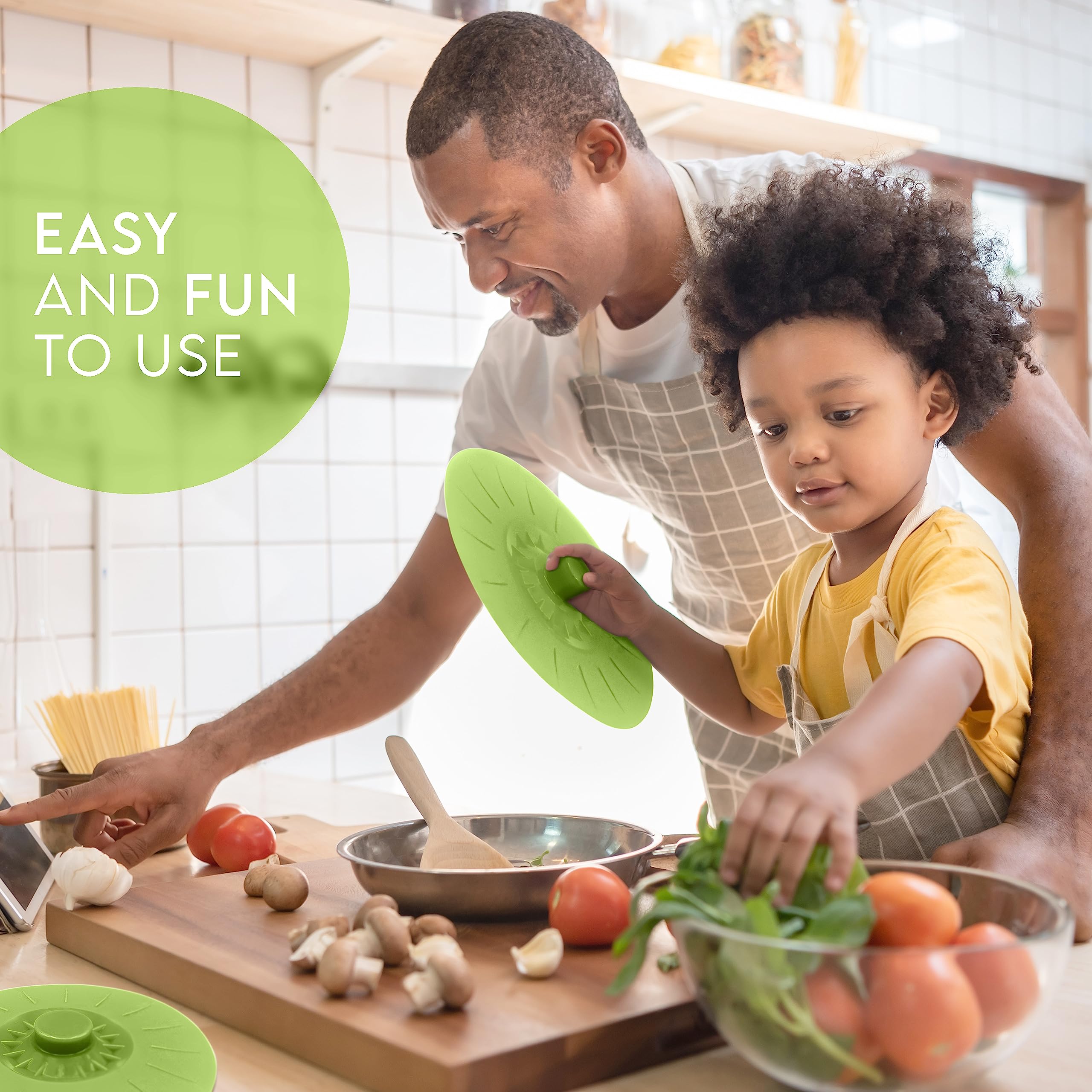 Dishwasher safe Perfect and Simple silicone lids ready for cleanup