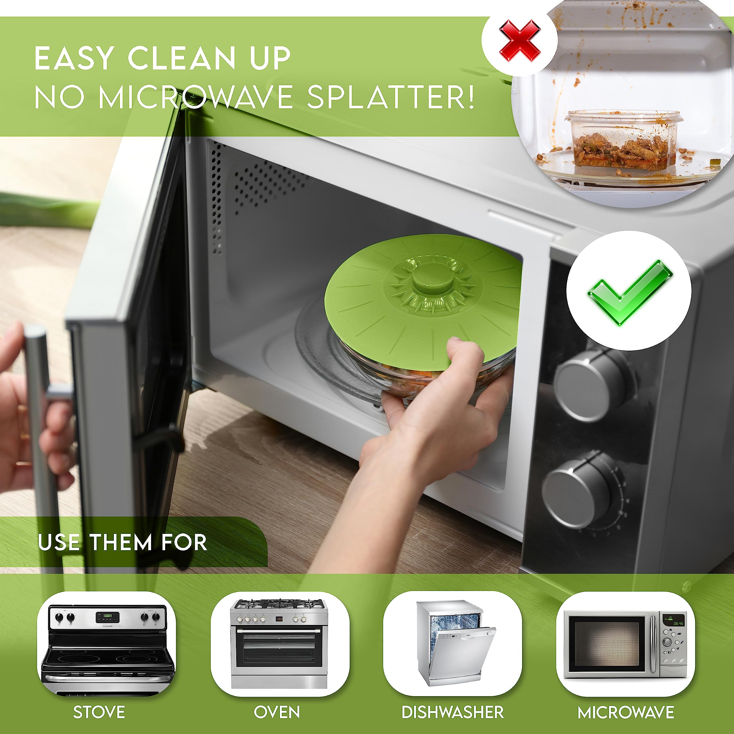 Interlocking handles on Perfect and Simple lids providing easy grip and handling