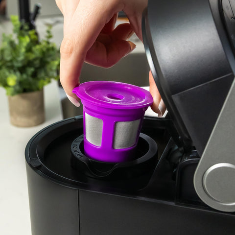 Perfect Pod Cafe Save 1-Stream on kitchen counter, eco-friendly reusable choice