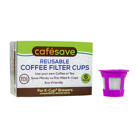 Perfect Pod Cafe Save 1-Stream pod beside coffee grounds demonstrates budget-friendly reuse