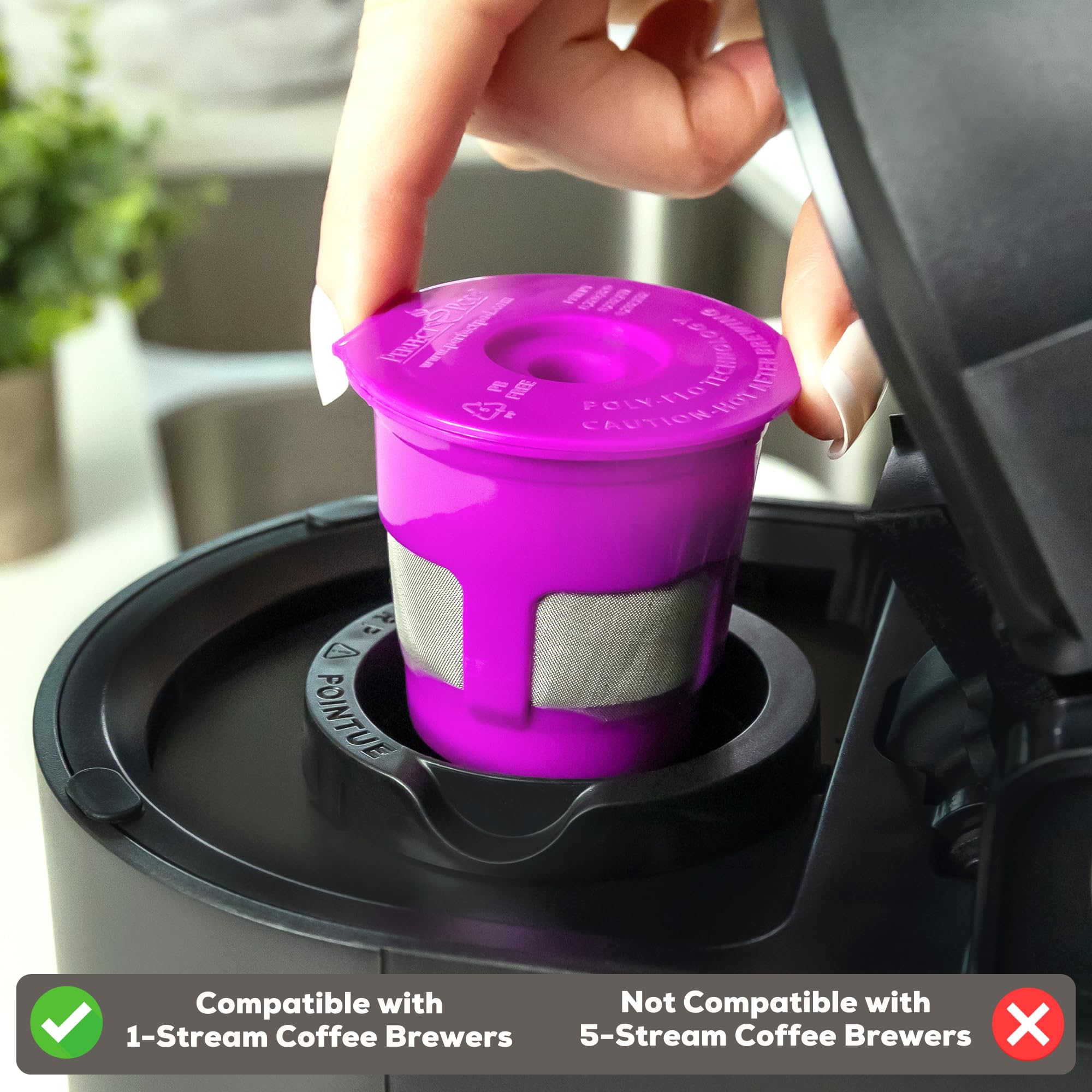 Perfect Pod compatibility chart showing Keurig models compatible with Cafe Save