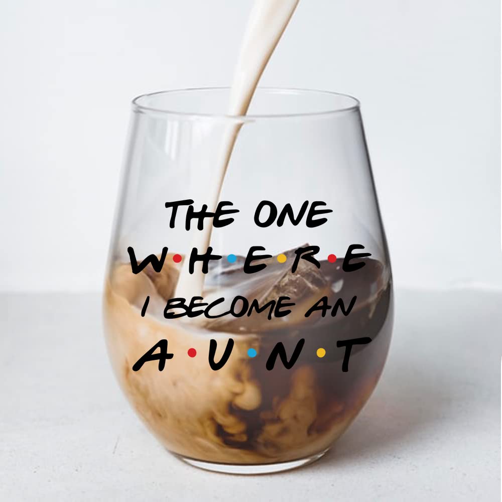 Perfectinsoy aunt gift glass with wide bottom and narrow mouth for comfortable grip.