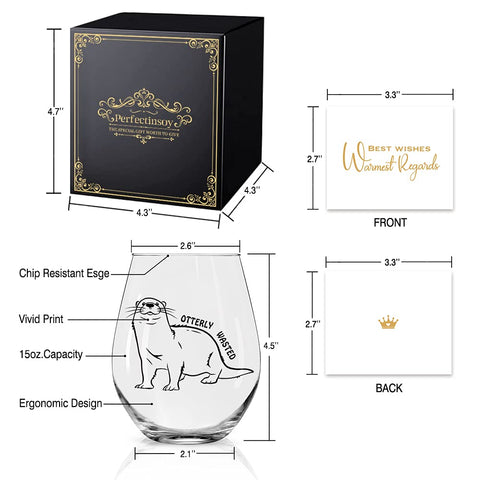 Perfectinsoy Gift box presentation with glass, ready for gifting to a wine lover.