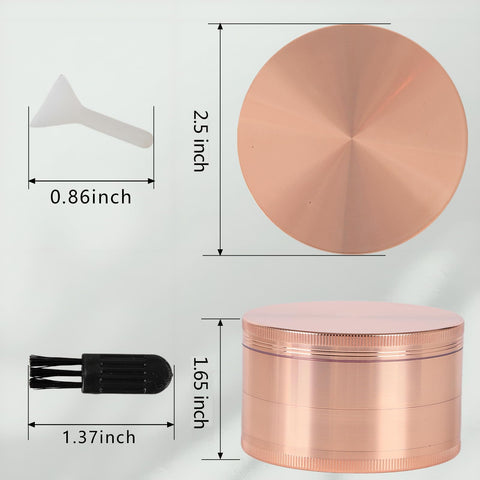 Perfekitsup spice grinder rose gold with diamond teeth close-up for consistent grind