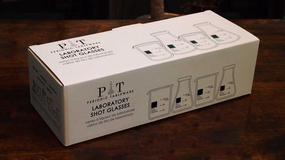 Periodic Tableware dishwasher-safe borosilicate glass ensures easy cleaning after lively gatherings