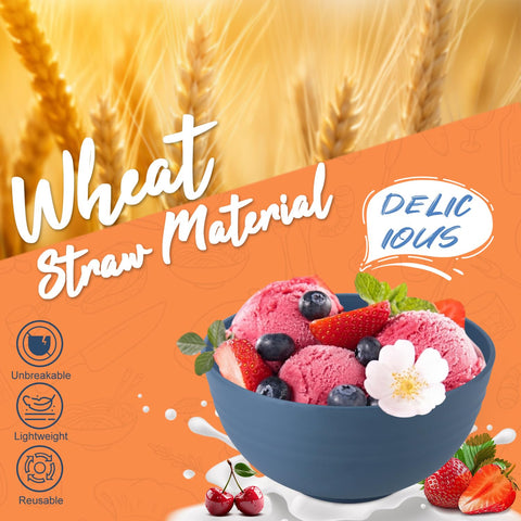Perlapoc wheat straw bowl 26oz – generous capacity, stable non-slip base