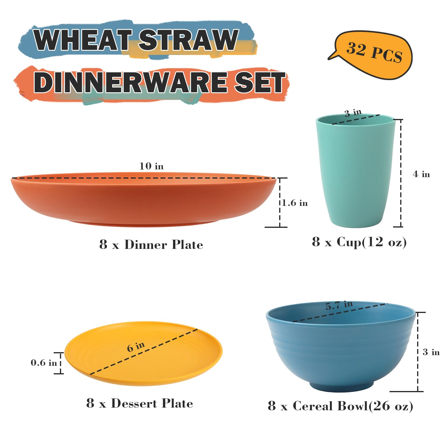 Perlapoc 6-inch dessert plate adds color to table settings.