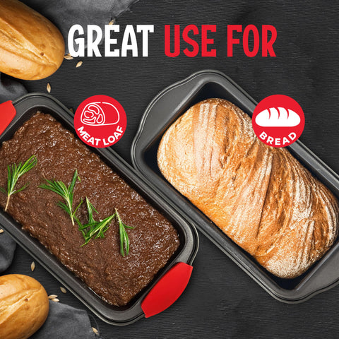PERLLI loaf pan size 6x11.75 inches captured for versatile uses.