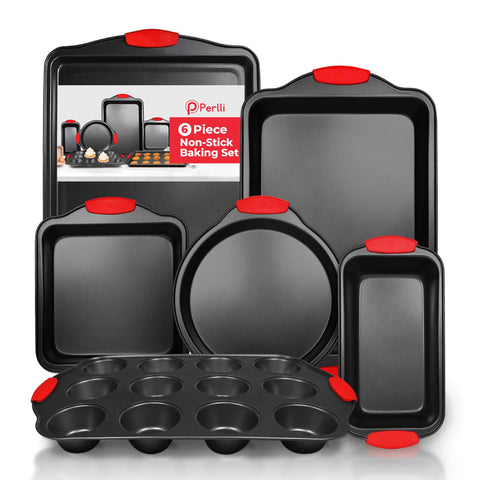 PERLLI non-stick cookie sheet for easy release and even browning when baking cookies