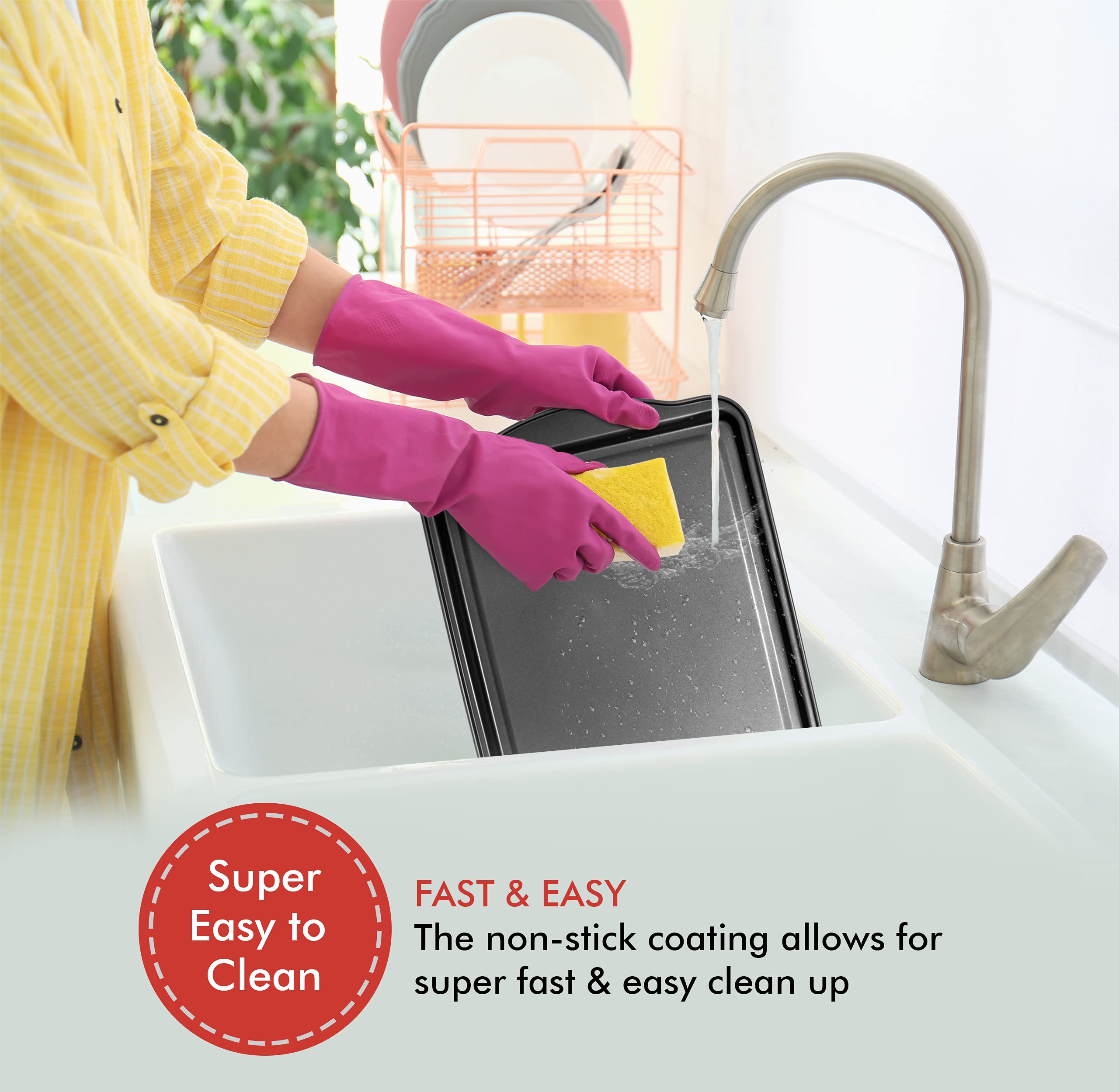 PERLLI nonstick coating ensures smooth release and less sticking during baking
