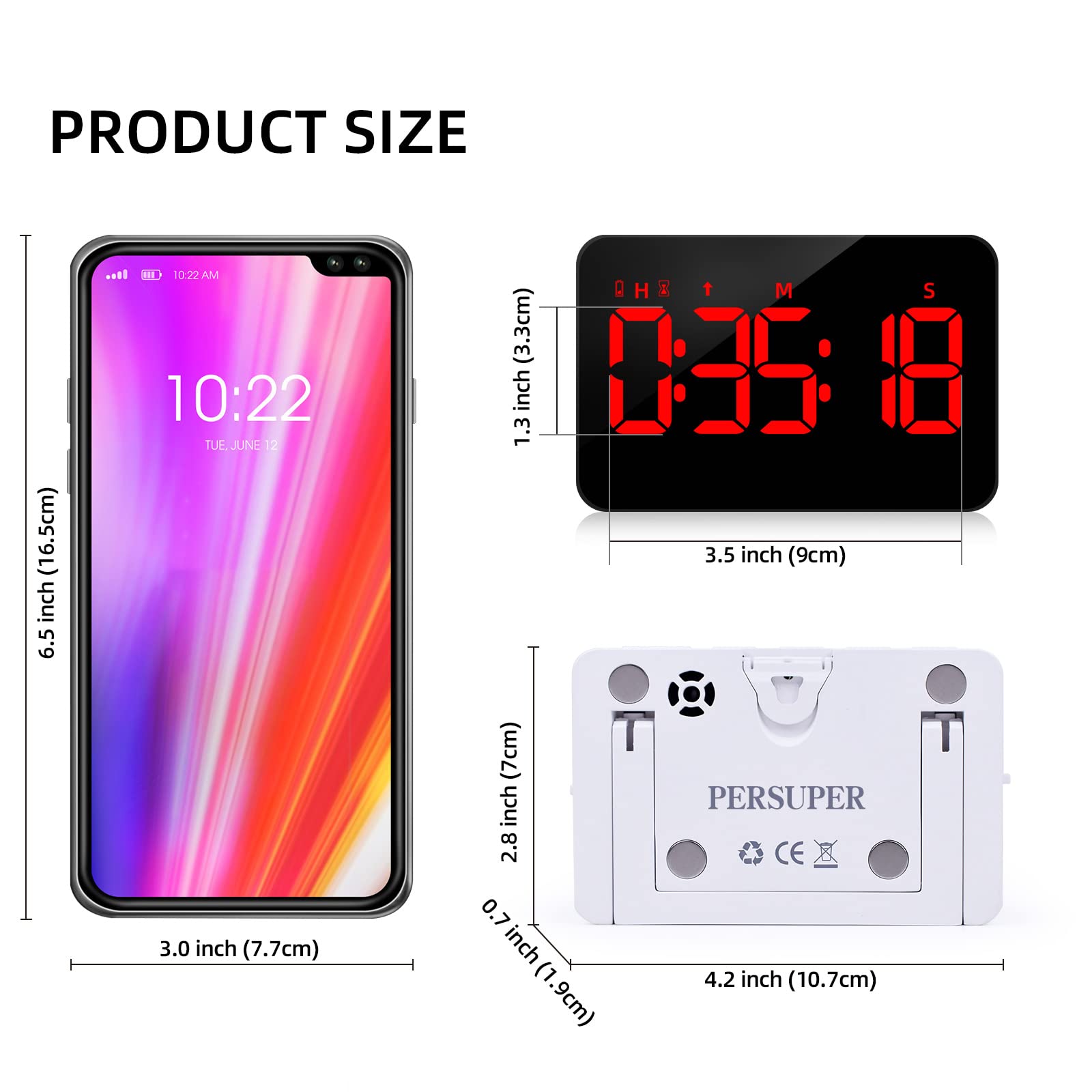 Persuper kitchen timer power-saving mode to extend use between charges.