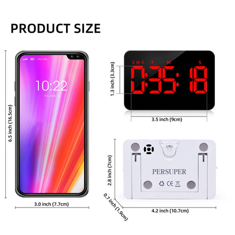 Persuper kitchen timer power-saving mode to extend use between charges.