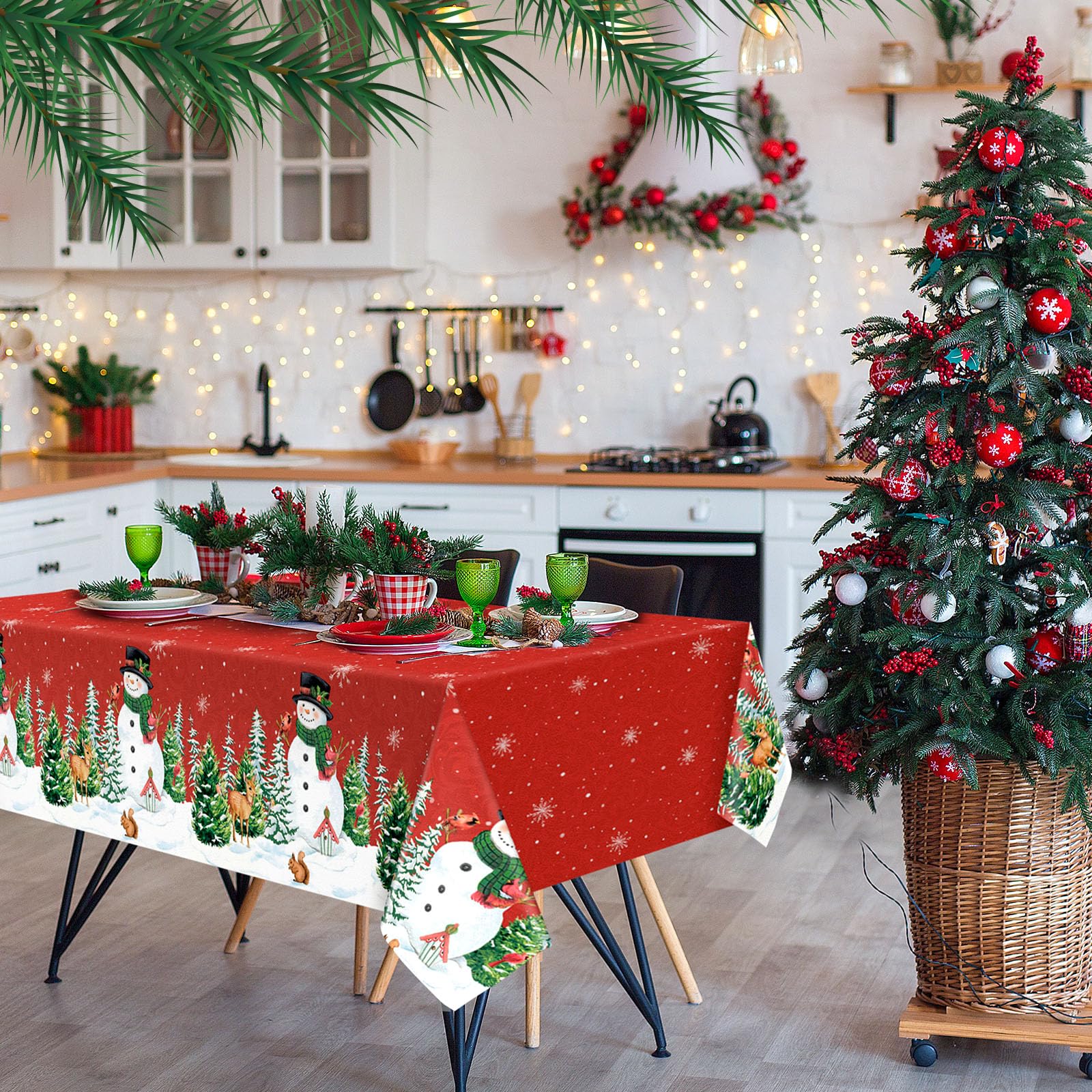 Peryiter versatile winter table cover for gatherings