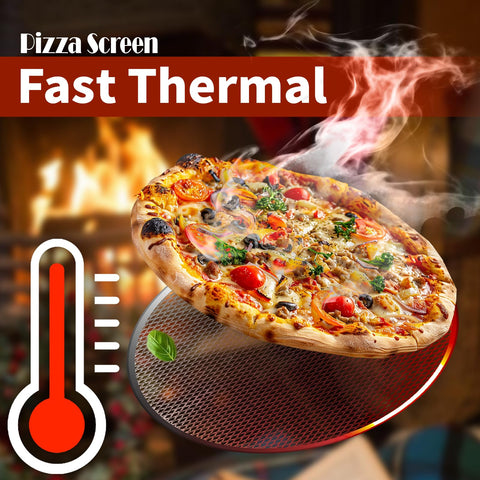 Pesilo 3 Pcs 12 Inch Pizza Screen side view demonstrates compact stackable design