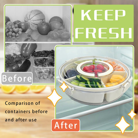 Pesilo leak-proof lidded snack box prevents spills while serving.