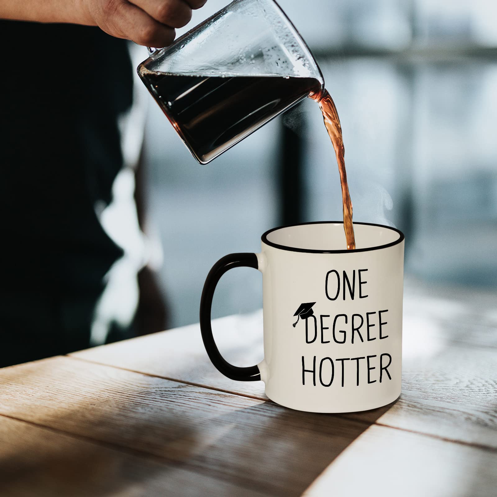 Petalsun One Degree Hotter mug back view highlighting durable glaze for everyday use.