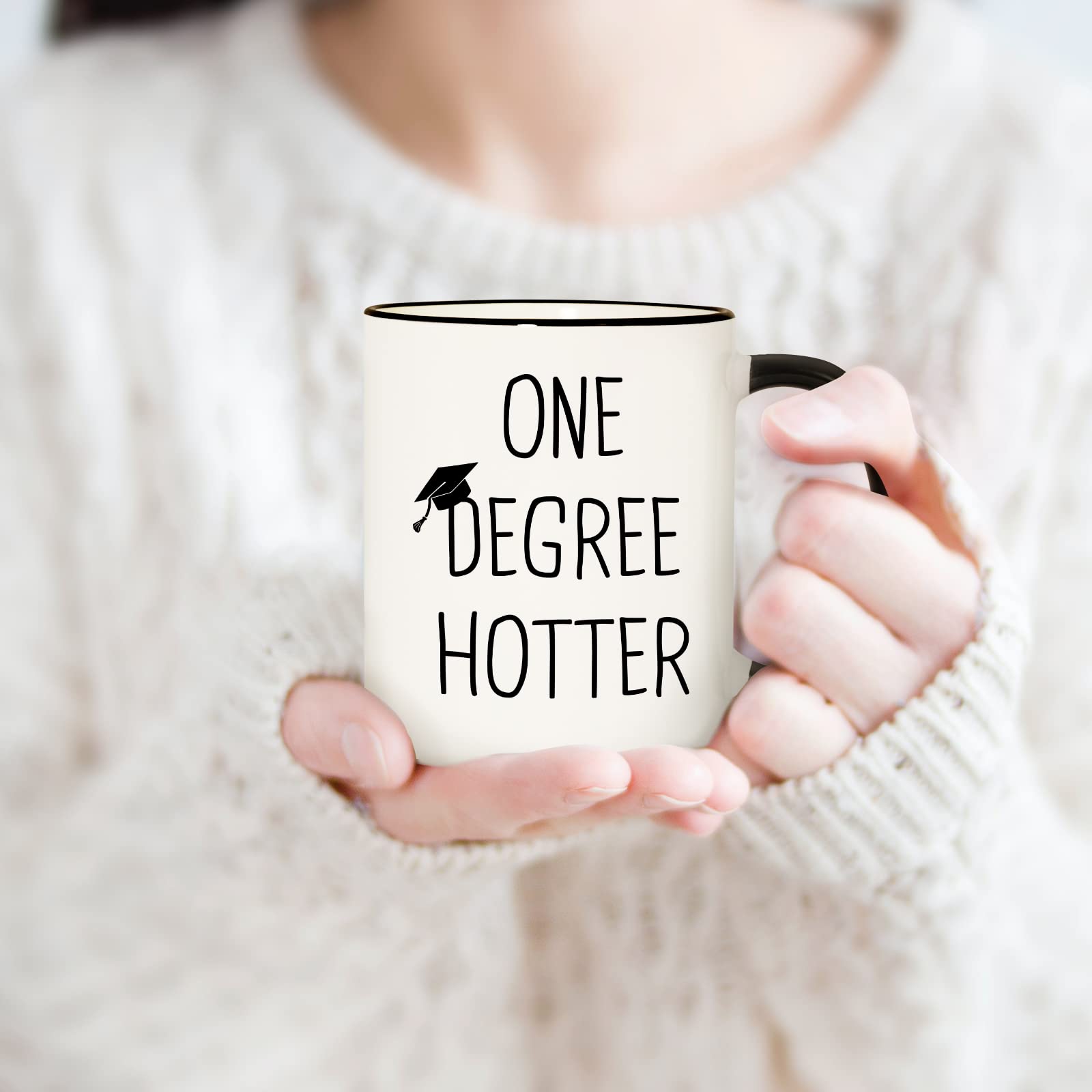 Petalsun One Degree Hotter mug side-angle view with ergonomic design.
