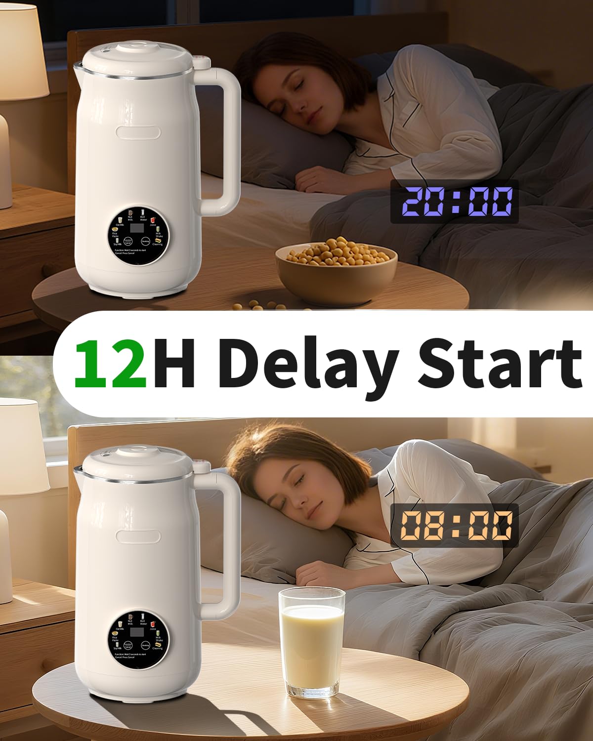 Peteme 8-in-1 Nut Milk Maker interior with 10 blades for smooth blends