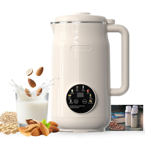 Peteme 8-in-1 Nut Milk Maker front view shows 50oz capacity for family batches