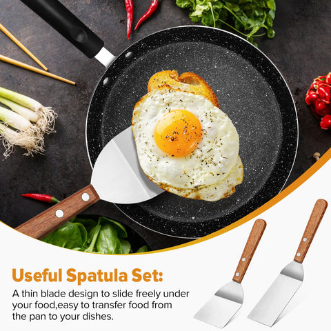 PETHOMKIT mini cookie spatula with wooden handle, ideal for serving pastries