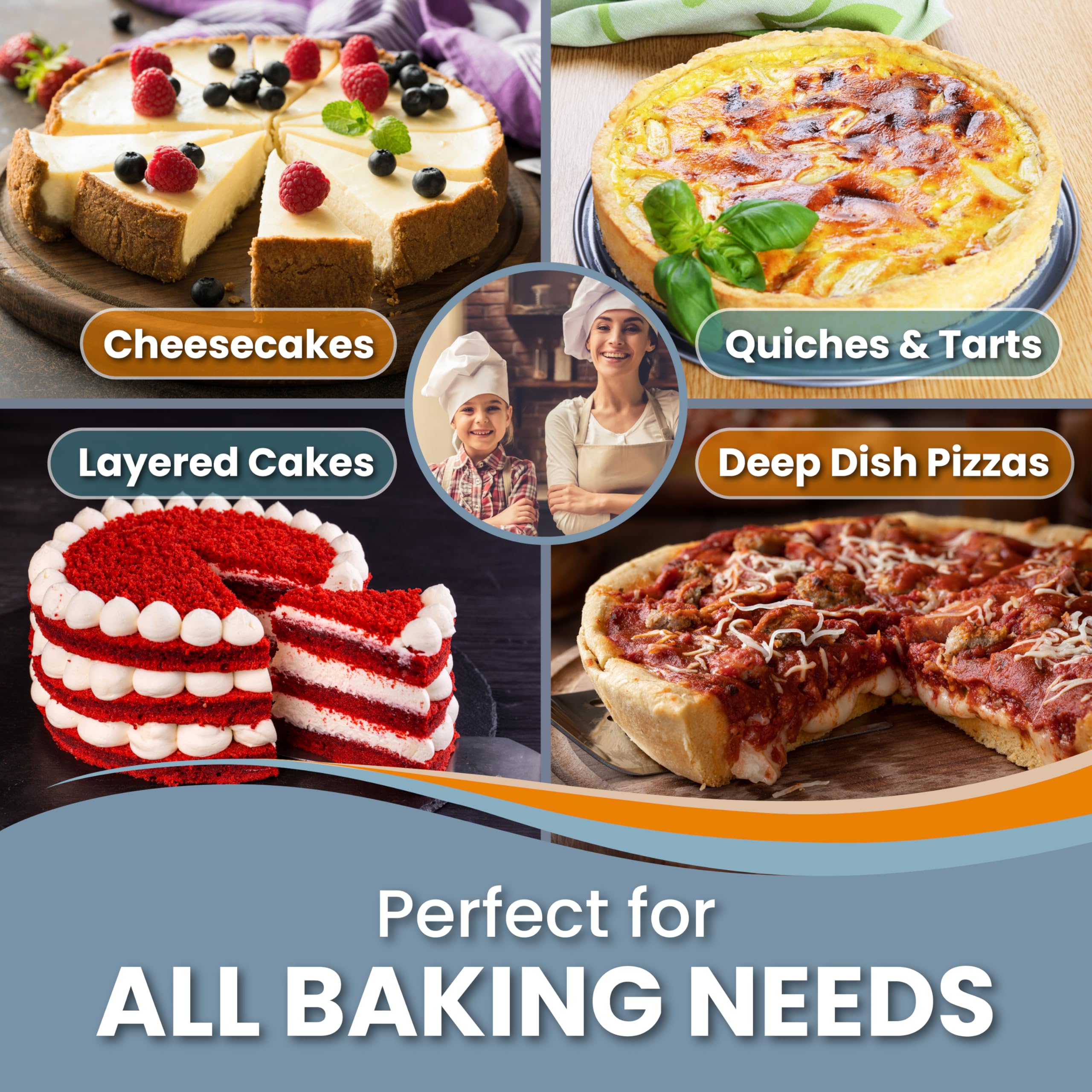 PETÍTS DESSERTS versatile bakeware for cakes, pies, and quiches