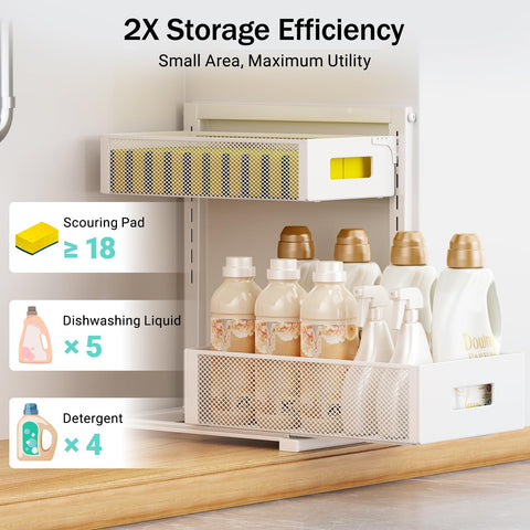 Petiza smooth, quiet sliding system delivers minimal cabinet noise.