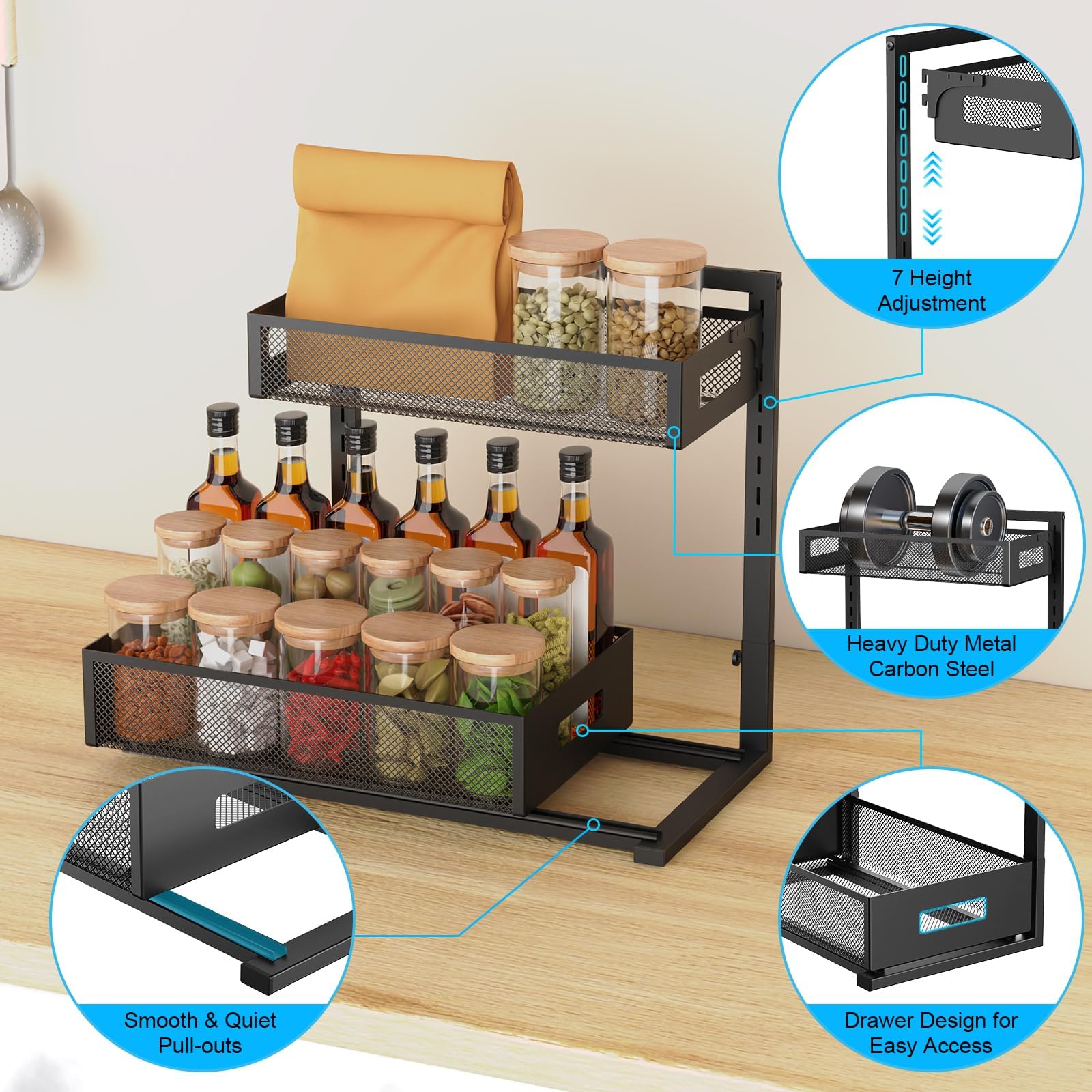 Petiza sturdy carbon-steel frame supports up to 50 pounds durability.