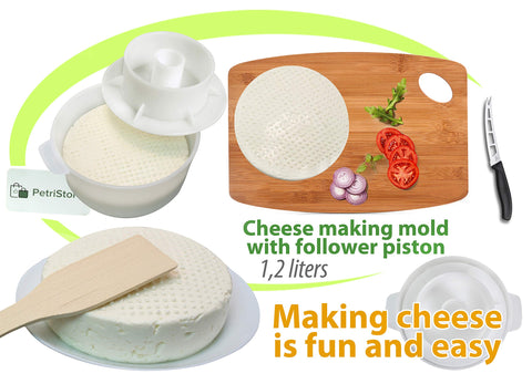 PetriStor 1.3 qt mold capacity suitable for soft or hard cheese