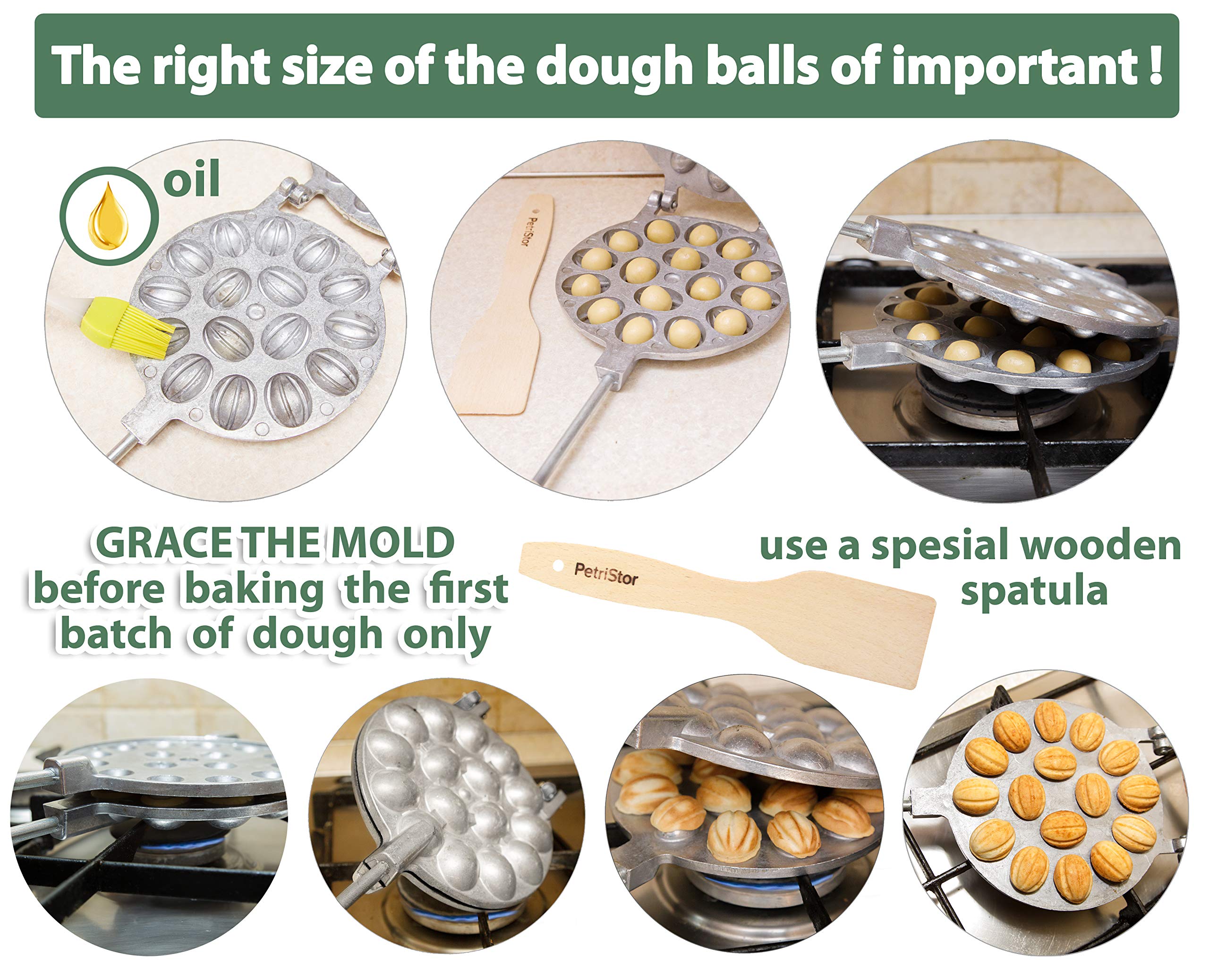 PetriStor mold in use pressing dough for shells