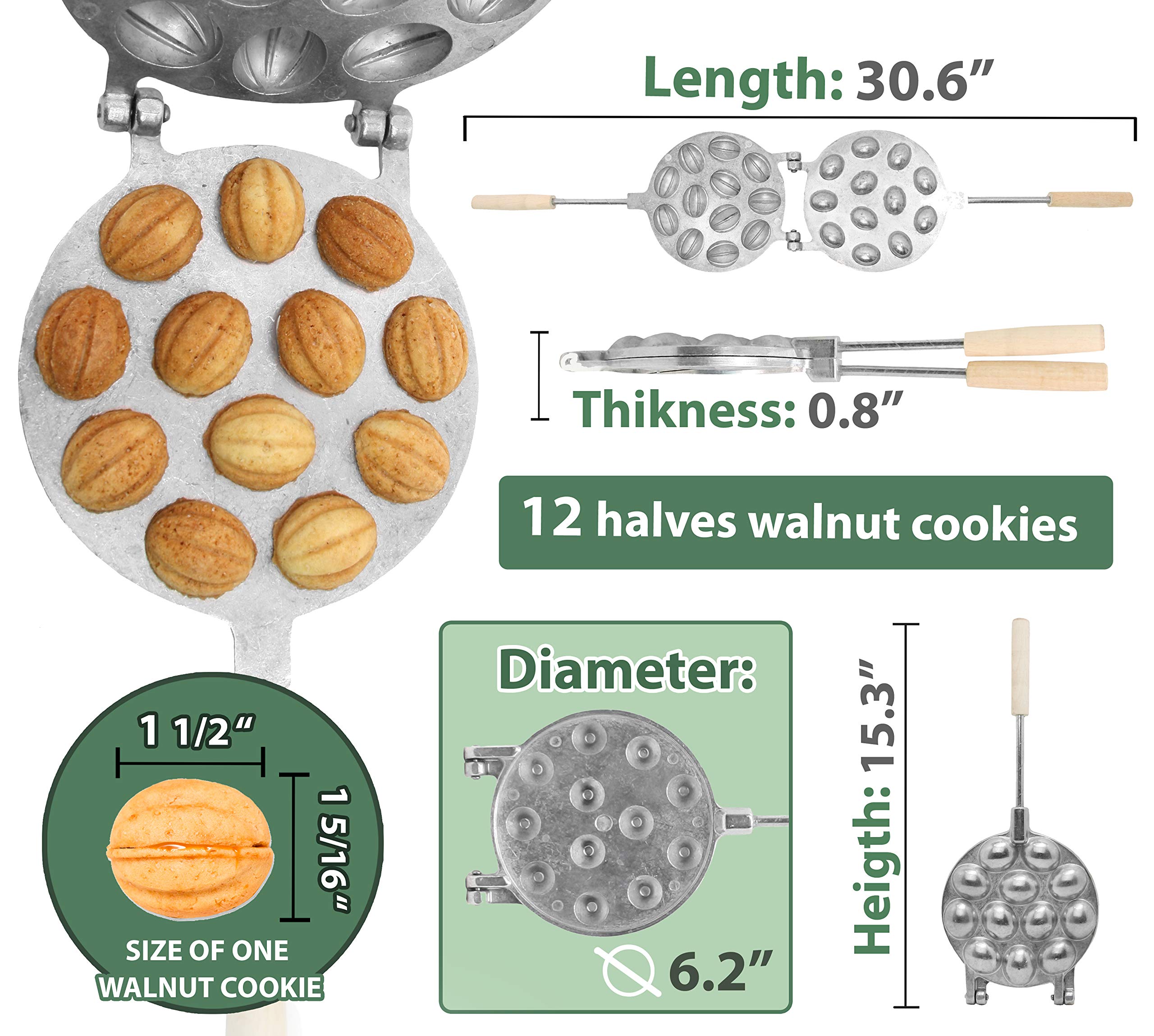 PetriStor oreshki mold with durable aluminum for lasting baking sessions.