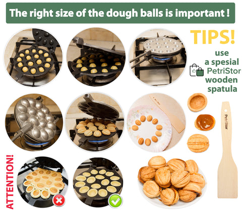 PetriStor walnut cookie mold 6.2-inch diameter for uniform cookies.
