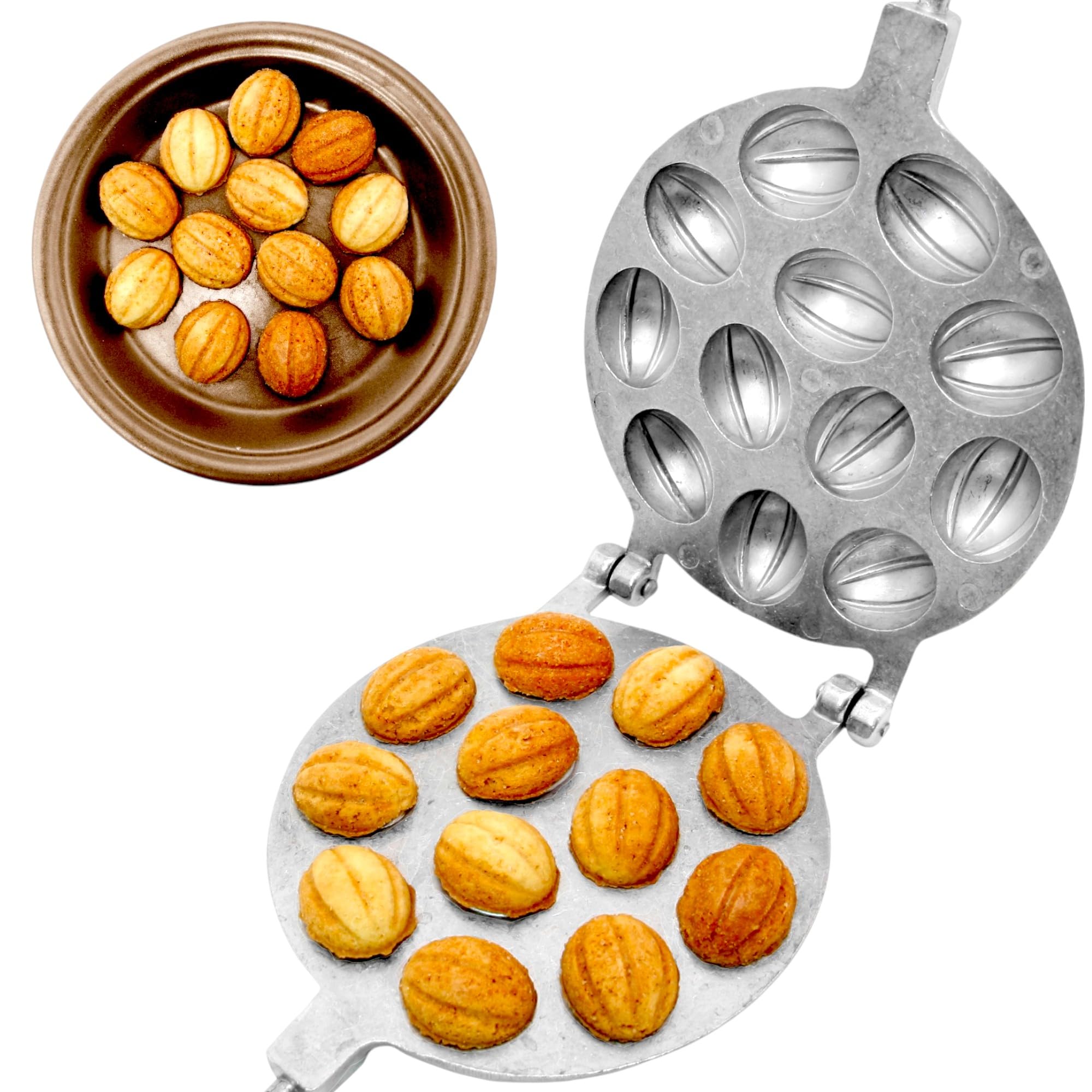 PetriStor walnut cookie mold maker 12 ready-to-fill halves for consistent oreshki.