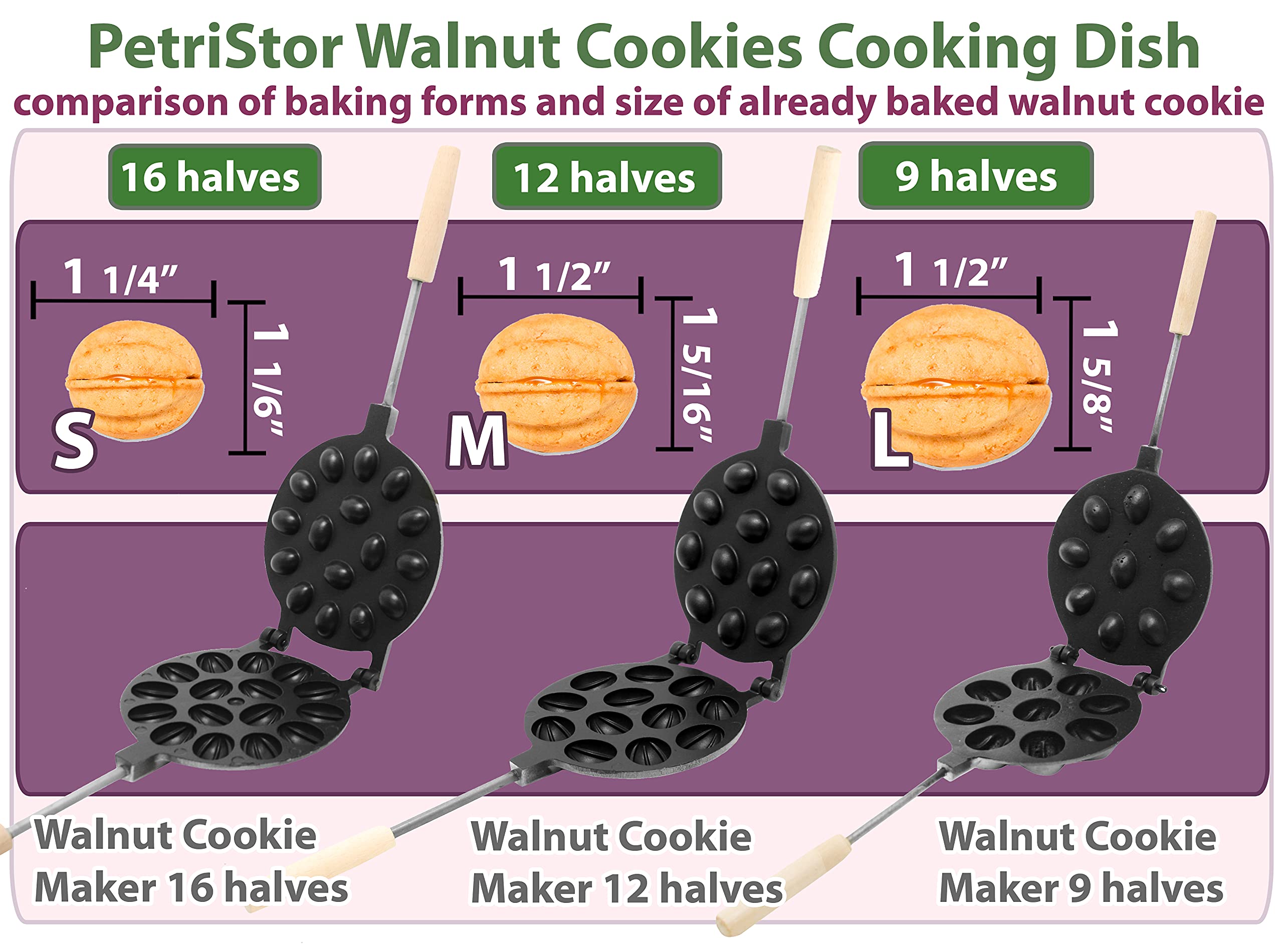 PetriStor walnut mold in manual, non-electric operation for simple use.