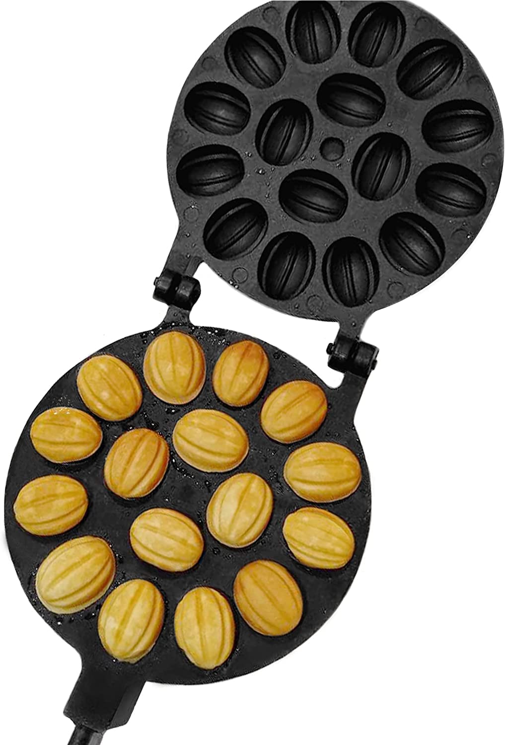PetriStor walnut cookies plated to show clean release and precise halves.