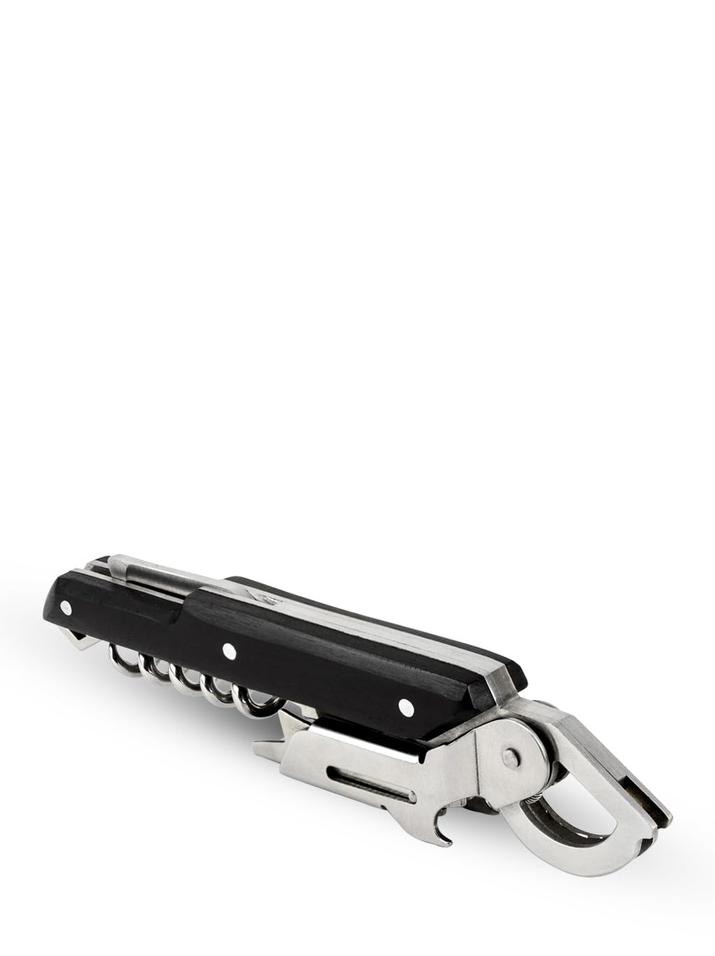 Peugeot Clavelin corkscrew with foil cutter opens wine smoothly and quickly.
