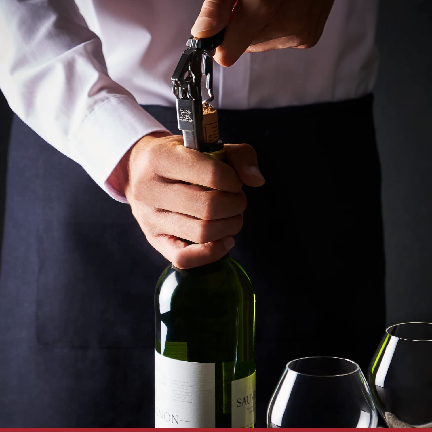 Peugeot Clavelin corkscrew shows compact design ideal for on-the-go use.