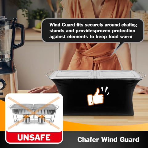 Peurif Chafer Wind Guard flame-resistant fabric for safer outdoor catering