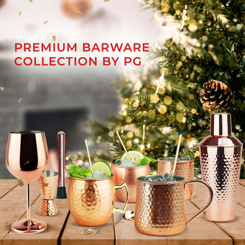 PG Moscow Mule Mugs set of 4 ideal for entertaining guests at home.
