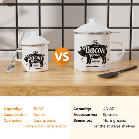 304 stainless steel strainer filters grease while keeping solids separate.