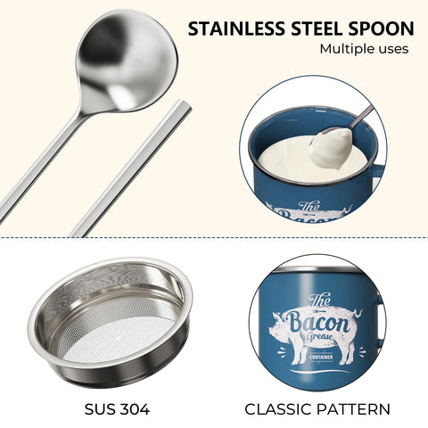 PGYARD bacon grease container is dishwasher-safe for quick cleanup