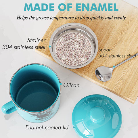 PGYARD fine mesh strainer filters fat from hot oil
