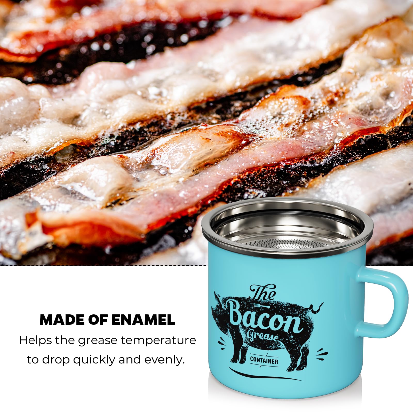 PGYARD enamel finish speeds cooling of grease for safe handling.