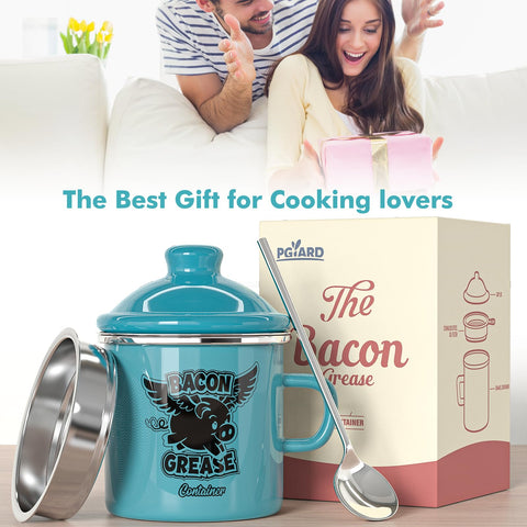 PGYARD dishwasher safe grease container for quick cleanup