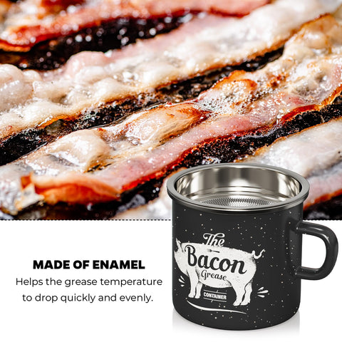 PGYARD 15oz grease keeper is dishwasher-safe for quick cleaning.